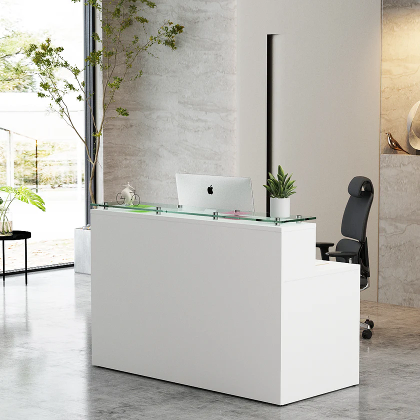 Distinguish Office Décor with ALFA's Glass Reception Desk – Alfa Furnishing