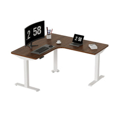 ALFA Furnishing L Shaped Electric Adjustable Height Standing Desk