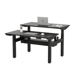 ALFA Desk Height Adjustable Double Standing Desk Dual Motor Adjustable Table Electric Desk 60