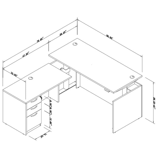 Height Adjustable L-Shaped Standing Desk