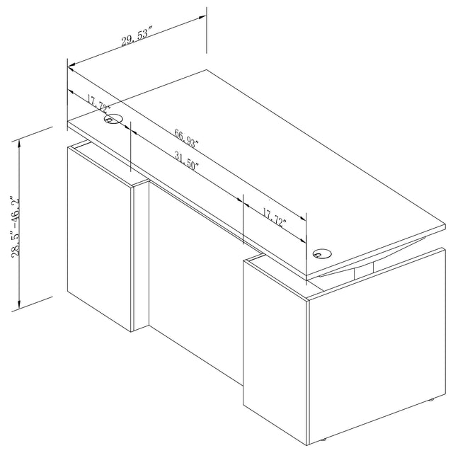 Adjustable Height Executive Standing Desk