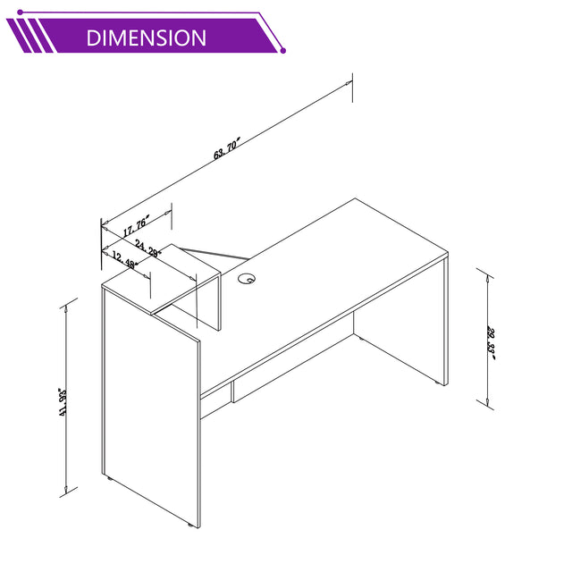 Manufactured Wood Reception Desk