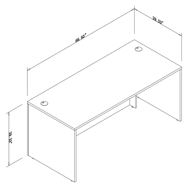 66.93" Office Executive Desk