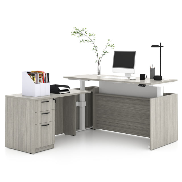 Height Adjustable L-Shaped Standing Desk