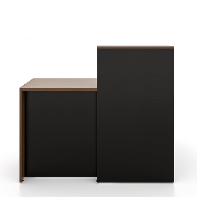 L-Shaped Manufactured Wood Reception Desk