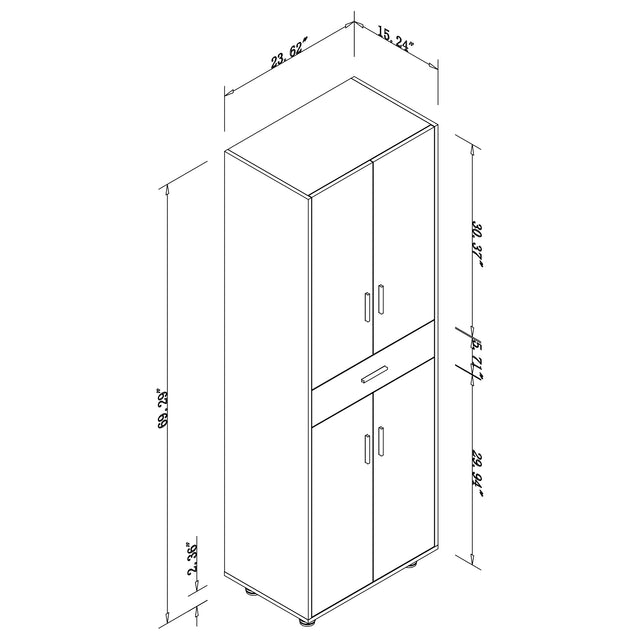 70"Garage Storage Cabinet with Drawer,Tool Cabinet with Shelves for Home Office Utility Room