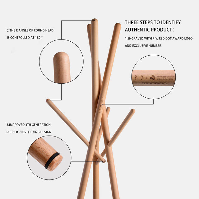Coat Hanger | ALFA x PIY DONUT Coat Hanger - Stylish Wood Coat & Hat Hook  Set of 3
